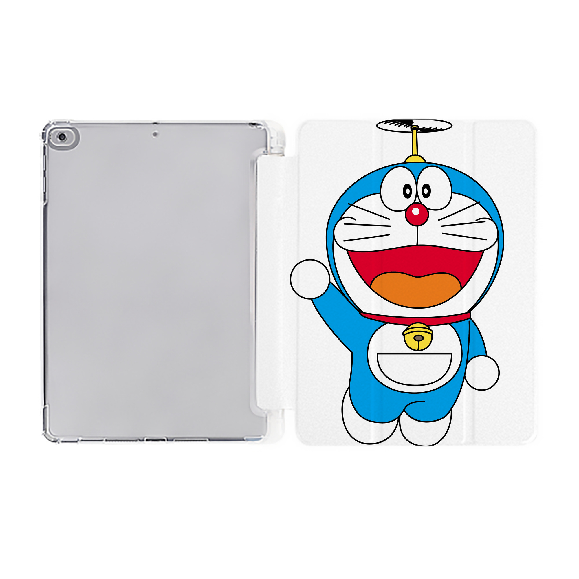 （画像用） ドラえもん Doraemon IPad ケース ペン収納付き 三つ折りスタンド PUレザー×シリコン 対応機種9.5/10.5/10.9インチ